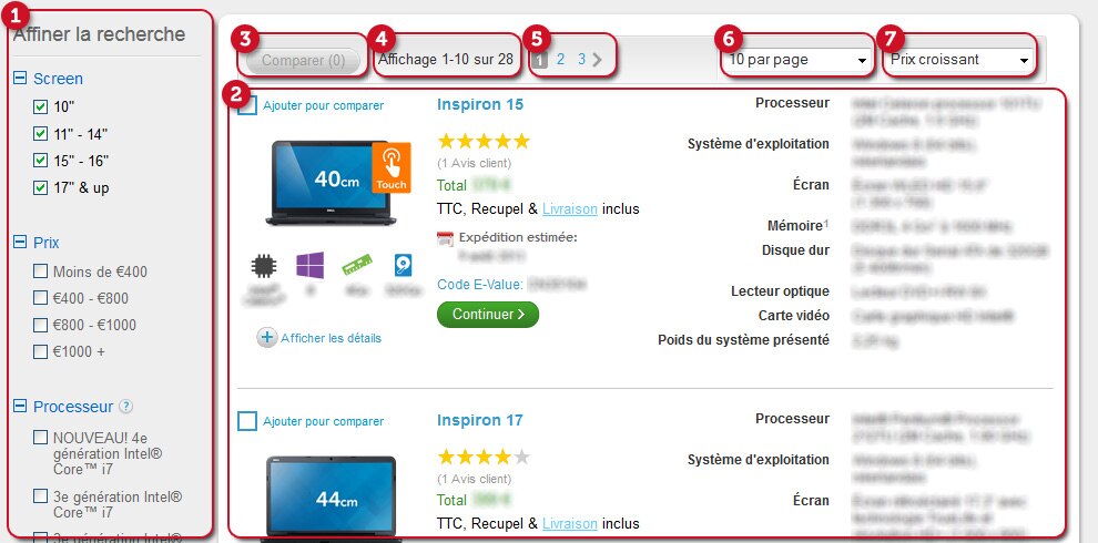 Recherche de produits