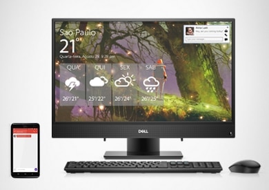 COMPUTADOR ALL IN ONE DELL INSPIRON IONE-3277-M20 - Combine seus dispositivos com o Dell Mobile Connect.