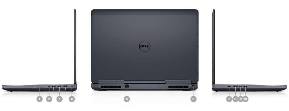 New Dell Precision 15 7000 Series (7510) - Ports & Slots