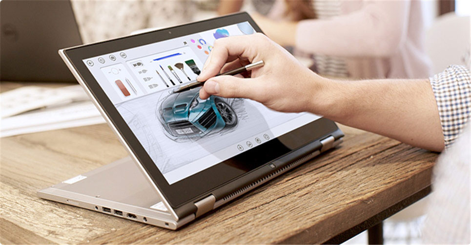 dell inspiron 2 in 1 touch screen laptop