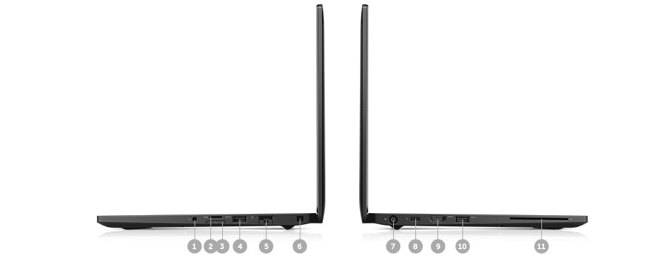 Latitude 12 7280 Laptop - Ports & Slots