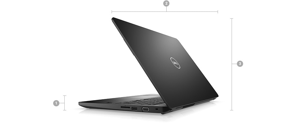 Latitude 15 3580 laptop – Méretek és tömeg