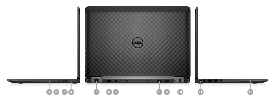 Latitude 14 7470 Series Ultrabook Ports and slots