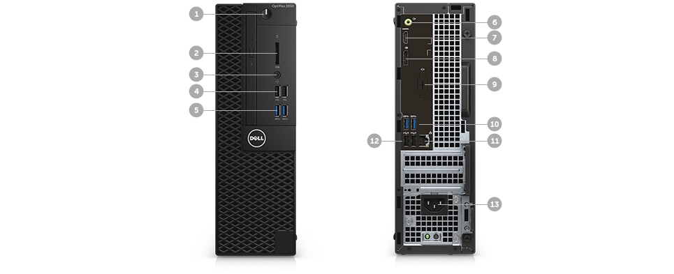 Optiplex 3050 Desktop - Ports & Slots – Small Form Factor