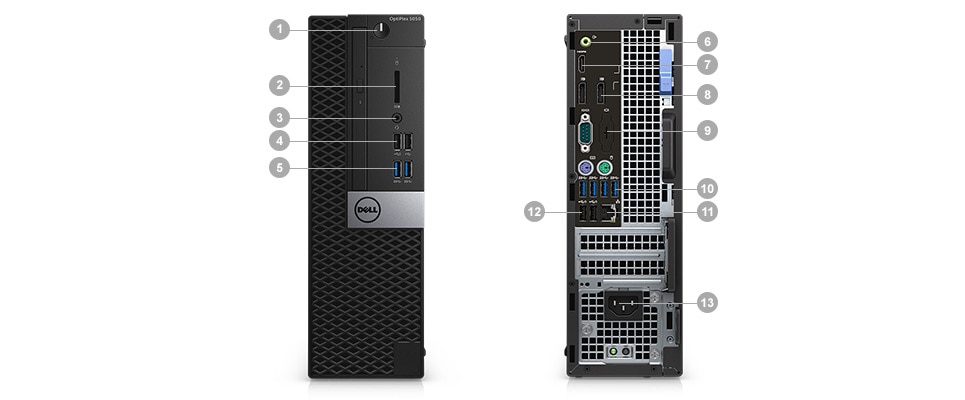 OptiPlex 5050 Tower and Small Form Factor - Ports & Slots – Small Form Factor