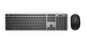 Zestaw z bezprzewodową klawiaturą i myszą Dell Premium KM717