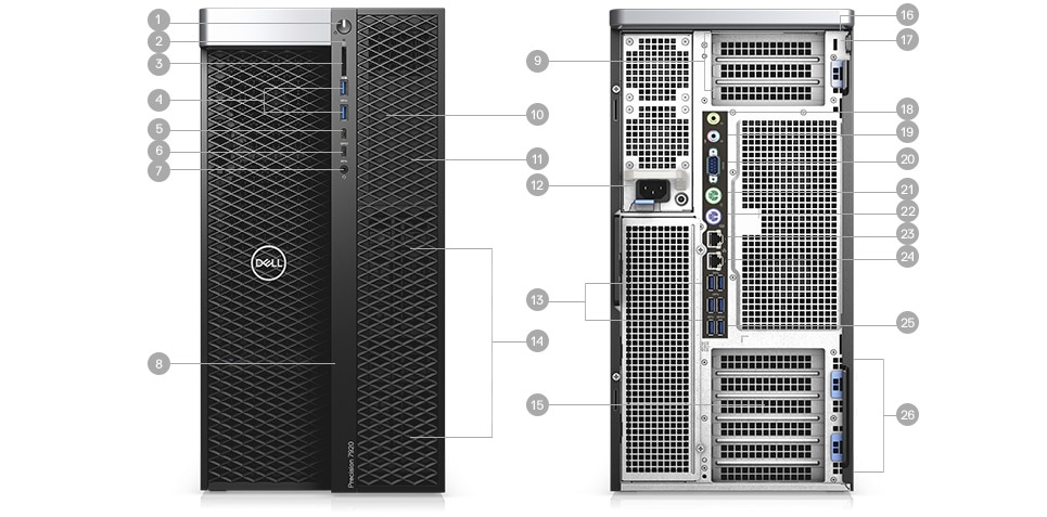 Precision 7920 Workstation - Ports & Slots